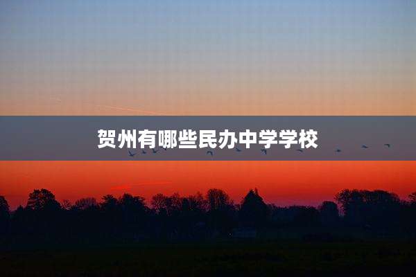 贺州有哪些民办中学学校