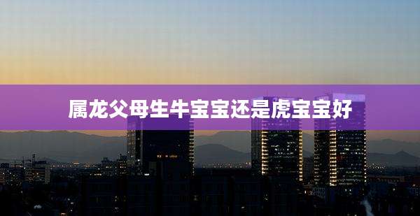 属龙父母生牛宝宝还是虎宝宝好