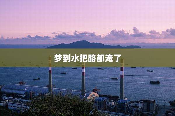梦到水把路都淹了
