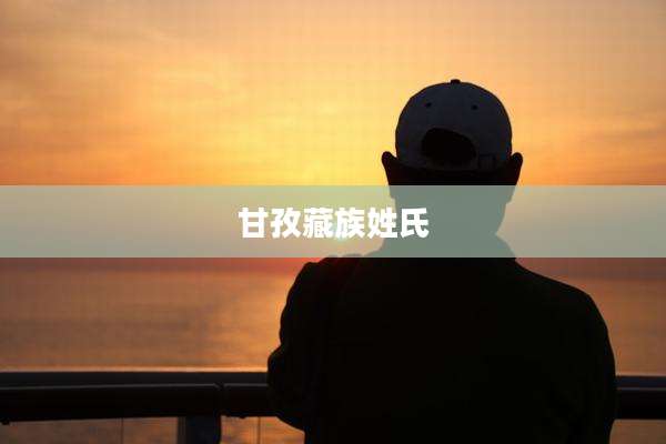 甘孜藏族姓氏