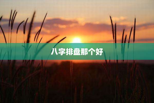 八字排盘那个好