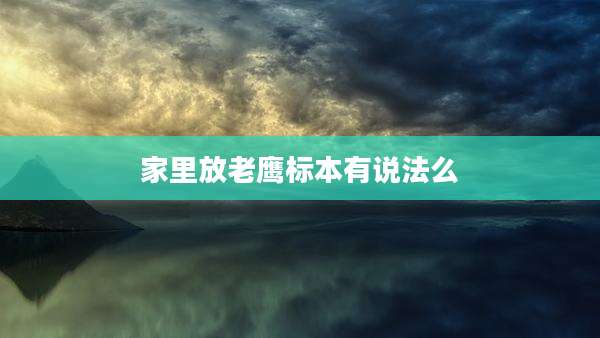 家里放老鹰标本有说法么