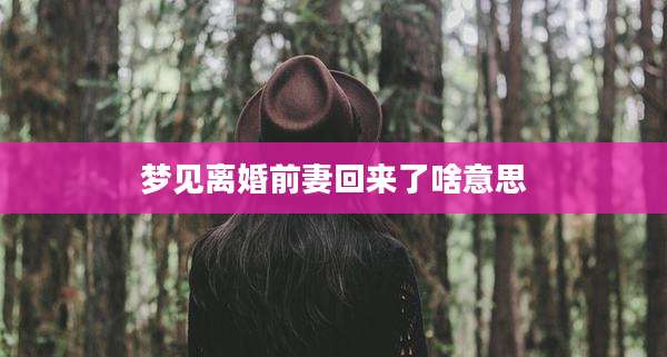 梦见离婚前妻回来了啥意思