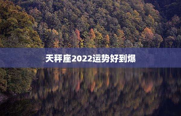 天秤座2022运势好到爆