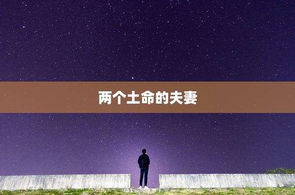 两个土命的夫妻
