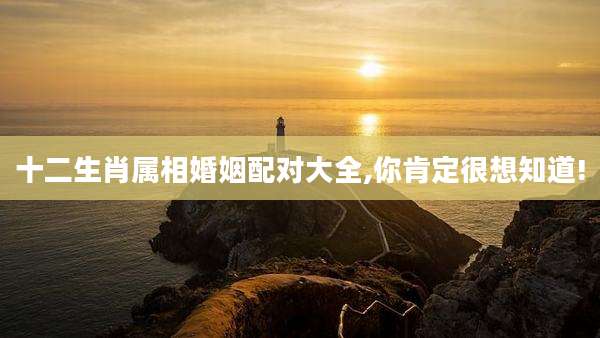 十二生肖属相婚姻配对大全,你肯定很想知道!