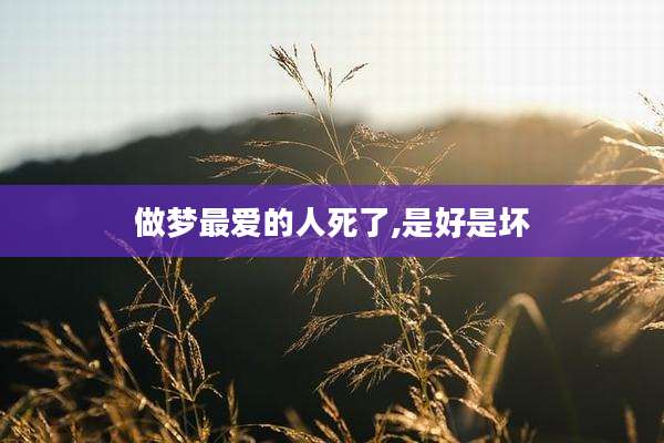 做梦最爱的人死了,是好是坏