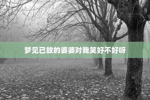 梦见已故的婆婆对我笑好不好呀