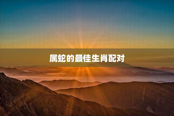 属蛇的最佳生肖配对