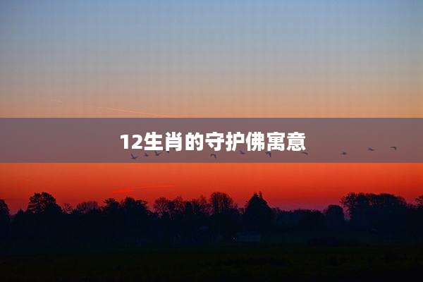 12生肖的守护佛寓意
