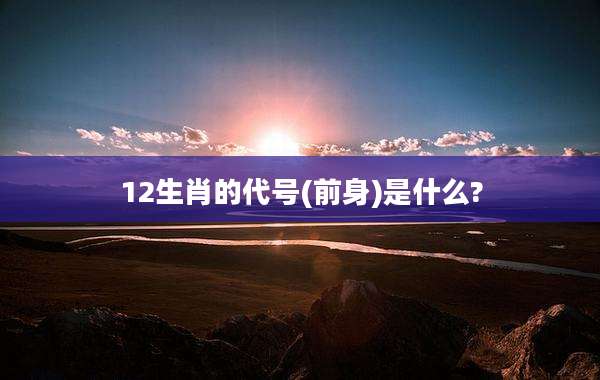 12生肖的代号(前身)是什么?