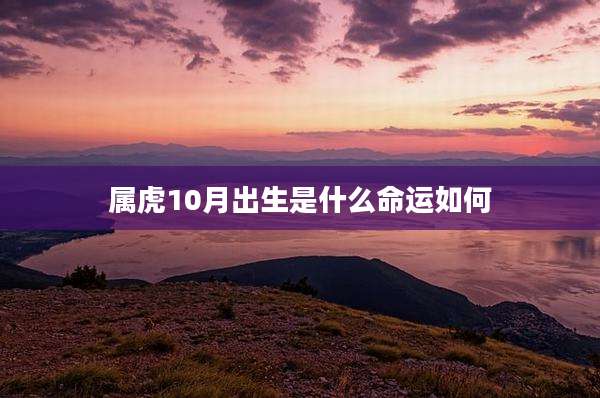 属虎10月出生是什么命运如何