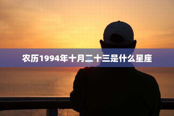 农历1994年十月二十三是什么星座