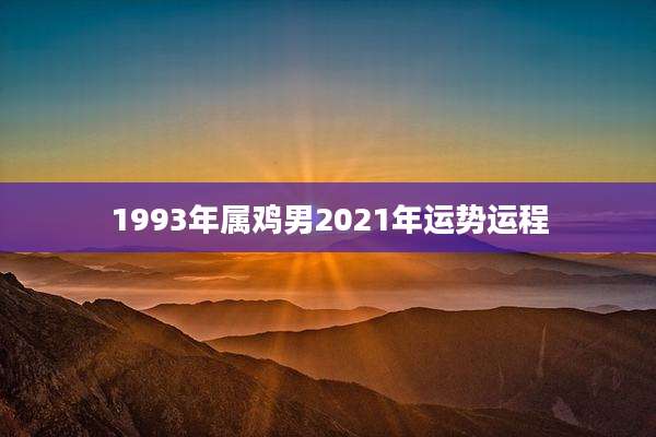 1993年属鸡男2021年运势运程