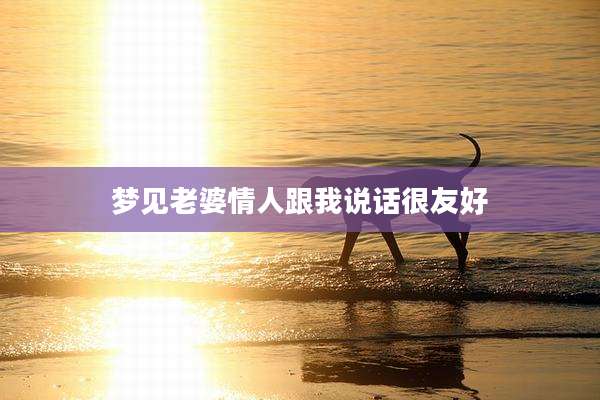 梦见老婆情人跟我说话很友好