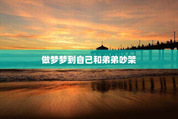 做梦梦到自己和弟弟吵架
