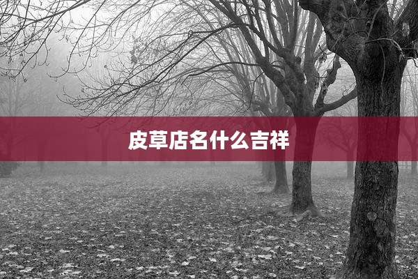 皮草店名什么吉祥