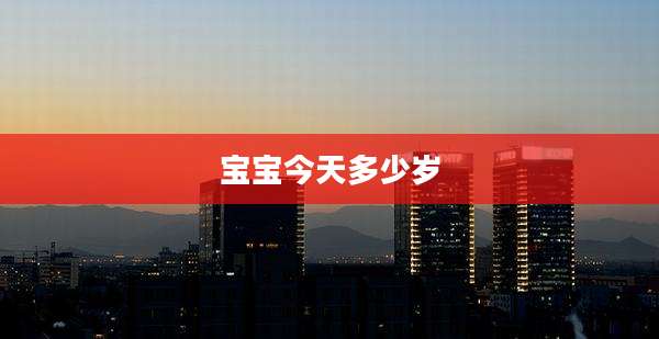 宝宝今天多少岁