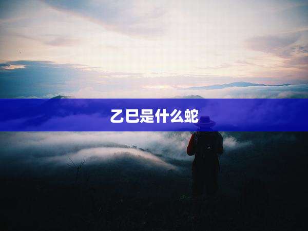 乙巳是什么蛇