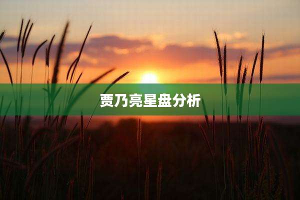 贾乃亮星盘分析