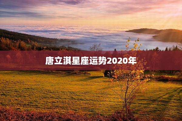 唐立淇星座运势2020年