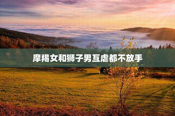 摩羯女和狮子男互虐都不放手
