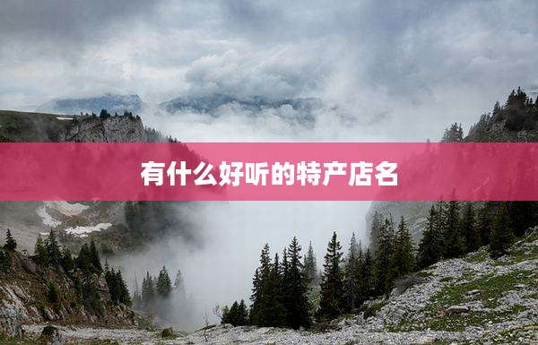 有什么好听的特产店名