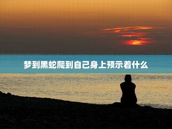 梦到黑蛇爬到自己身上预示着什么
