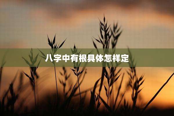 八字中有根具体怎样定