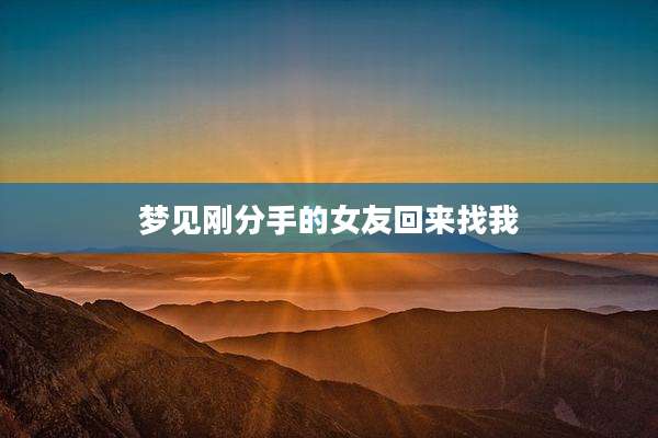 梦见刚分手的女友回来找我