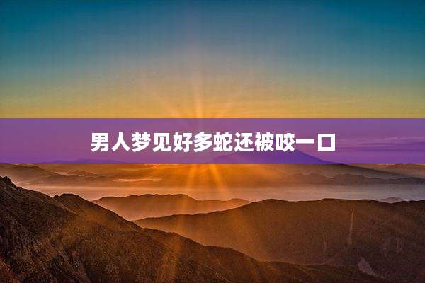 男人梦见好多蛇还被咬一口