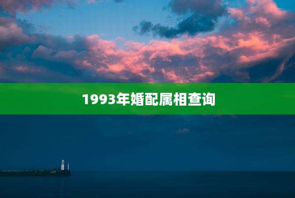 1993年婚配属相查询