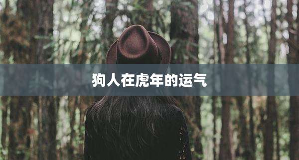 狗人在虎年的运气
