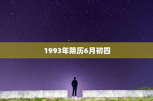 1993年阴历6月初四