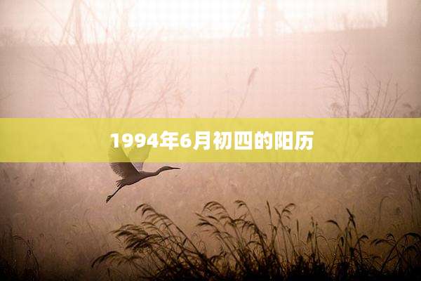 1994年6月初四的阳历