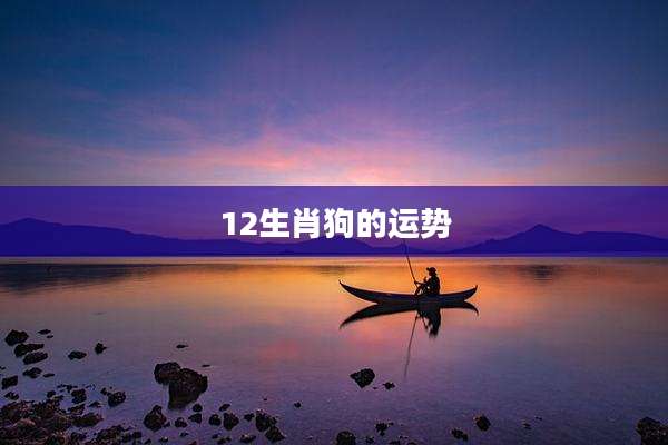 12生肖狗的运势
