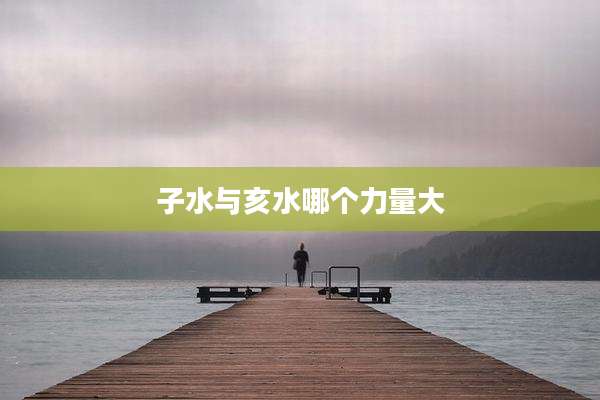 子水与亥水哪个力量大