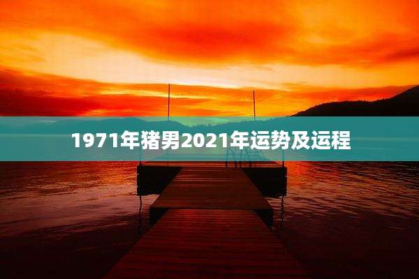 1971年猪男2021年运势及运程