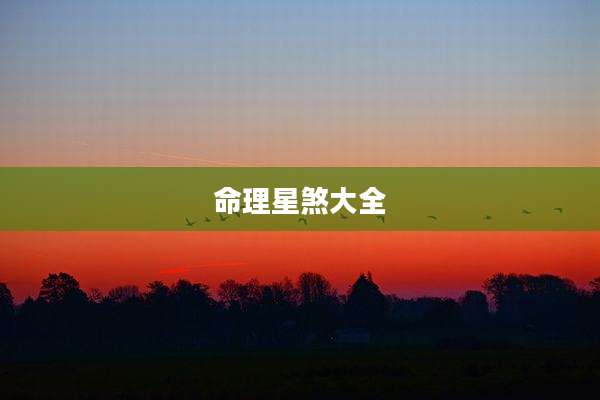 命理星煞大全
