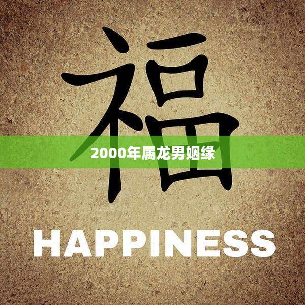 2000年属龙男姻缘