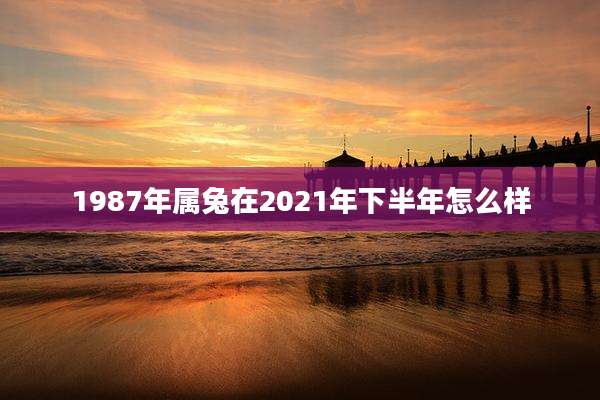 1987年属兔在2021年下半年怎么样