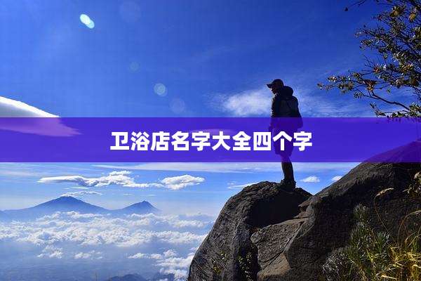 卫浴店名字大全四个字