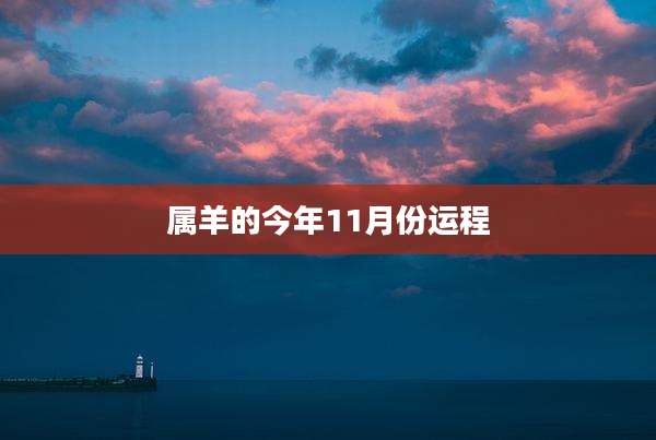 属羊的今年11月份运程