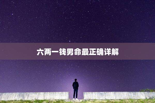 六两一钱男命最正确详解