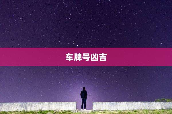 车牌号凶吉