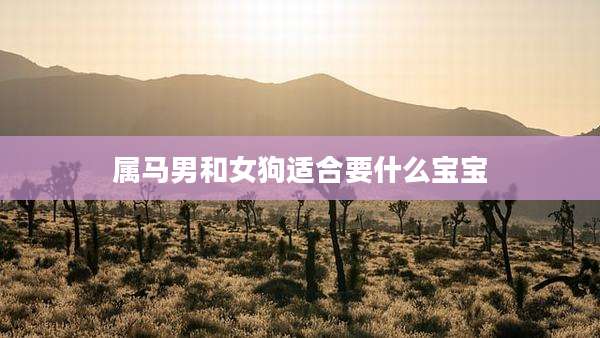 属马男和女狗适合要什么宝宝
