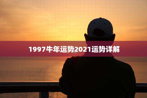 1997牛年运势2021运势详解