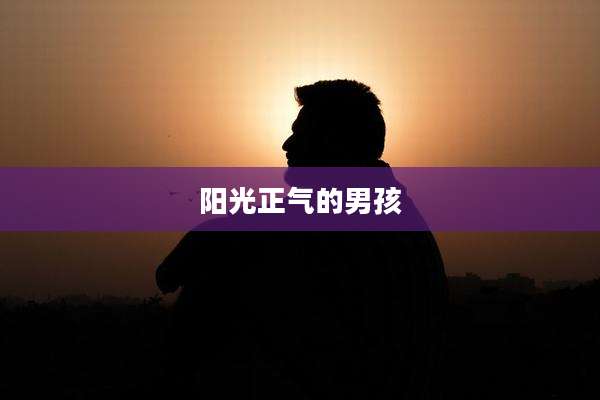 阳光正气的男孩