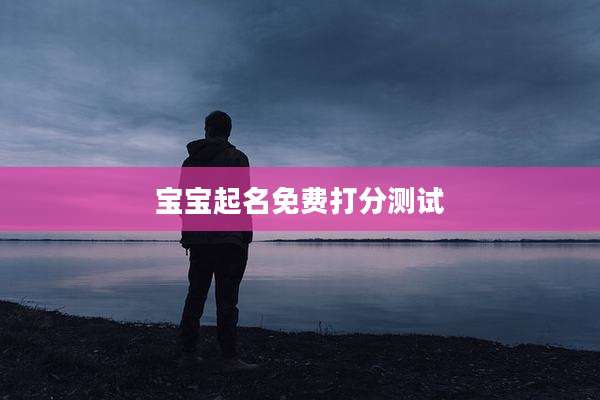 宝宝起名免费打分测试
