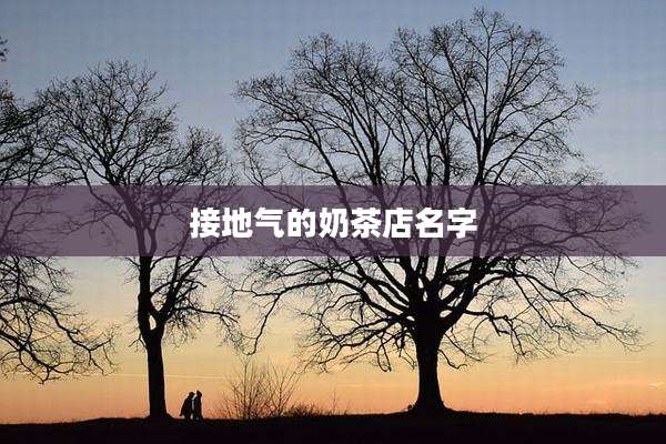 接地气的奶茶店名字